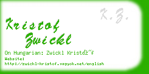 kristof zwickl business card